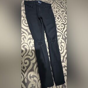 Hollister Mens Black Ripped Skinny Jeans